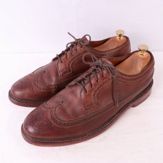 <img class='new_mark_img1' src='https://img.shop-pro.jp/img/new/icons50.gif' style='border:none;display:inline;margin:0px;padding:0px;width:auto;' />【中古】Florsheim(フローシャイム)メンズレザーシューズ(ウイングチップ)【10 1/2D】~28.5cm位ヴィンテージ茶ds2732の商品画像