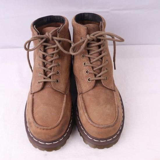 【中古】dr.martens(ドクターマーチン)メンズ6ホールDAMIANヌバックモックトゥ【UK7】25.5cm26.0cmベージュレザーdh4021