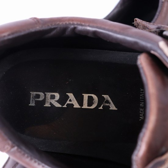 中古】PRADA(プラダ)メンズ(レザーシューズ)ストラップイタリア製ITALY