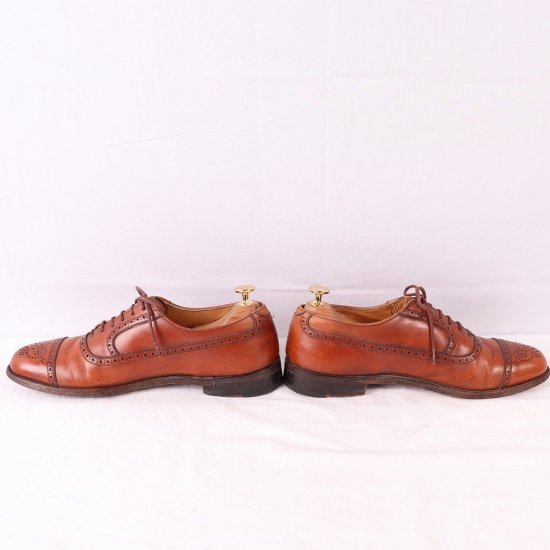 中古】COLE HAAN(コールハーン)メンズレザーシューズ(パンチドキャップトゥ)ドレスシューズ内羽根【9 A/C】USA製茶ブラウンds2802