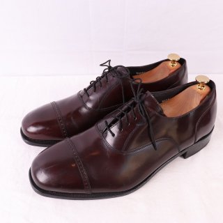 <img class='new_mark_img1' src='https://img.shop-pro.jp/img/new/icons50.gif' style='border:none;display:inline;margin:0px;padding:0px;width:auto;' />【中古】Florsheim(フローシャイム)メンズレザーシューズ(パンチドキャップトゥ)内羽根ヴィンテージ【13D】ダークバーガンディds2806の商品画像