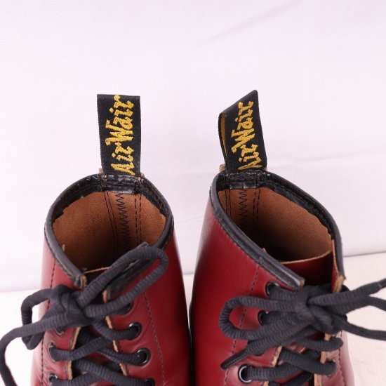 中古】英国製dr.martens(ドクターマーチン)メンズ8ホール【UK7】25.5cm-26.0cmチェリーバーガンディdh4033