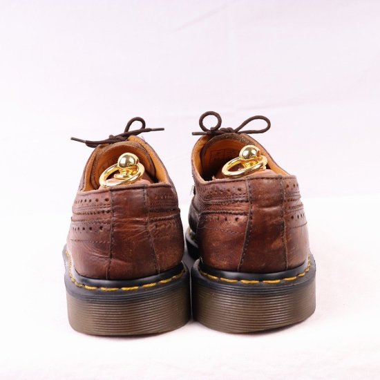 【中古】dr.martens(ドクターマーチン)メンズ5ホールウィングチップ【UK9】27.5cm28.0cm茶ブラウンdm3783