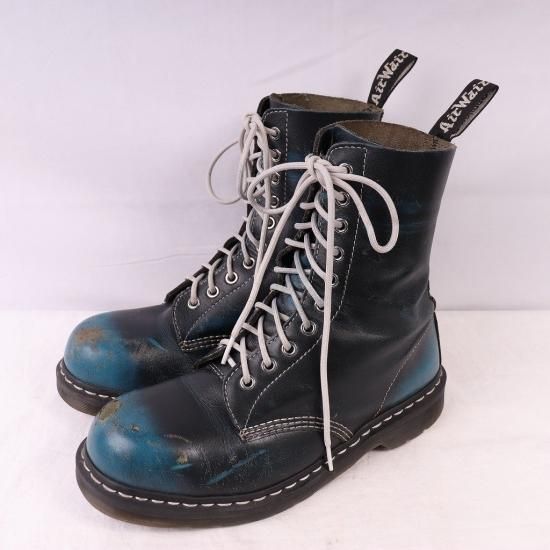 UK726cmブラックドクターマーチン Dr. Martens 1919 10ホール UK7 - ブーツ