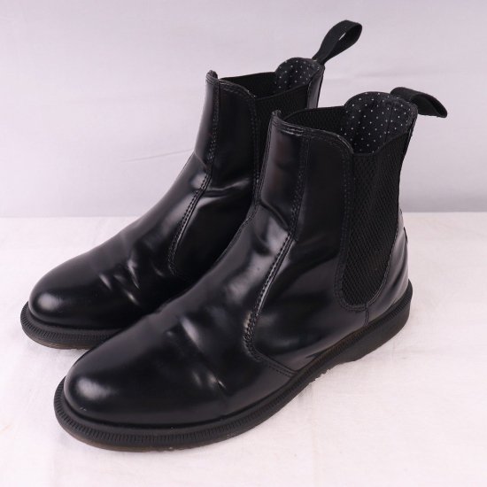 中古】dr.martens(ドクターマーチン)レディースメンズFLORAチェルシーブーツサイドゴア 【UK6】24.5cm25.0cm黒ブラックdh4051