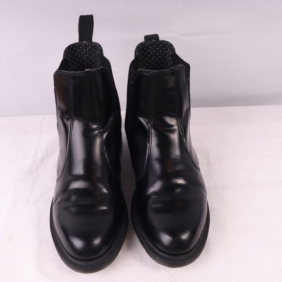 中古】dr.martens(ドクターマーチン)レディースメンズFLORAチェルシーブーツサイドゴア【UK6 】24.5cm25.0cm黒ブラックdh4051