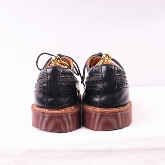 中古】dr.martens(ドクターマーチン)メンズ5ホールウィングチップALFRED【UK7】25.5cm26.0cm黒レザー×キャンバスdm3808