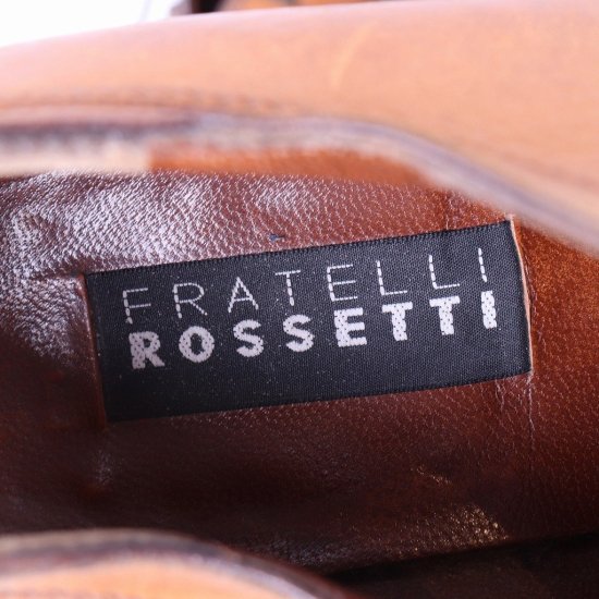 【中古】FRATELLI ROSSETTI(フラテッリロゼッティ)メンズレザシューズ(ローファー)【7 1/2】イタリア製茶ds2942