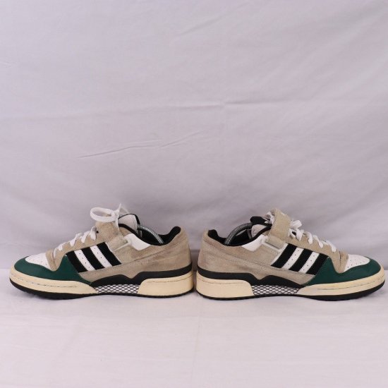 【中古】adidas(アディダス)レディース(フォーラムロウ)FORUM LOW【27.5cm】白緑ベージュクロad4523