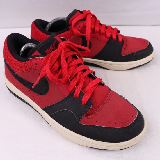 【中古】NIKE(ナイキ)メンズCOURT FORCE LOW(コートフォースロー)【27.0cm】赤レッド黒ブラックxx8231