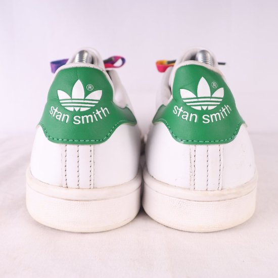 中古】adidas(アディダス)メンズ(スタンスミス)STANSMITH【26.0cm】白ホワイト緑レインボーad4118