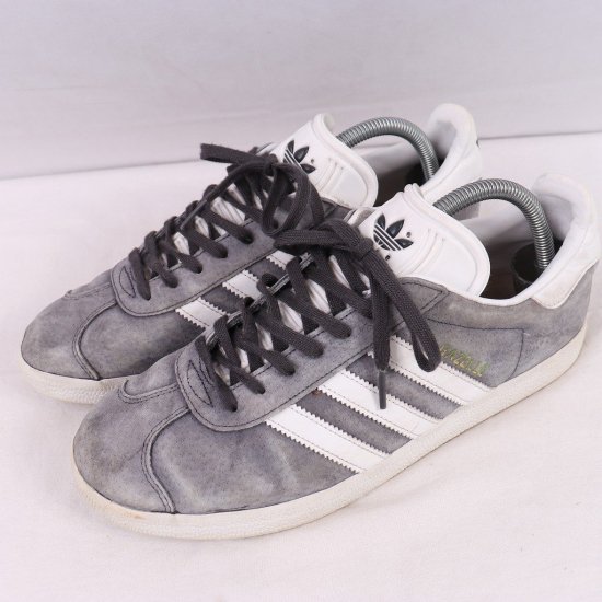 【中古】adidas(アディダス)メンズ(ガッツレーガゼル)GAZELLE【26.0cm】グレー白ad4177