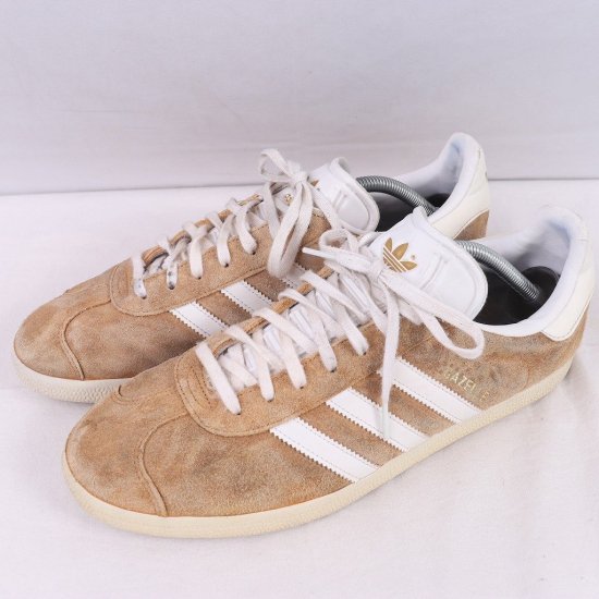 【中古】adidas(アディダス)メンズ(ガッツレーガゼル)GAZELLE【29.0cm】ベージュ白ad4181