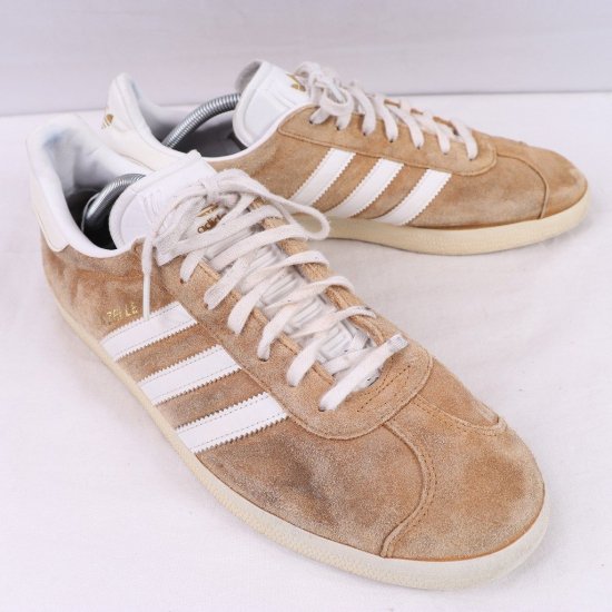 【中古】adidas(アディダス)メンズ(ガッツレーガゼル)GAZELLE【29.0cm】ベージュ白ad5084