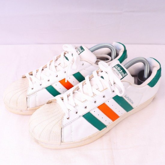 【中古】adidas(アディダス)メンズ(スーパースター)SUPERSTAR【25.5cm】白ホワイト緑オレンジad4187