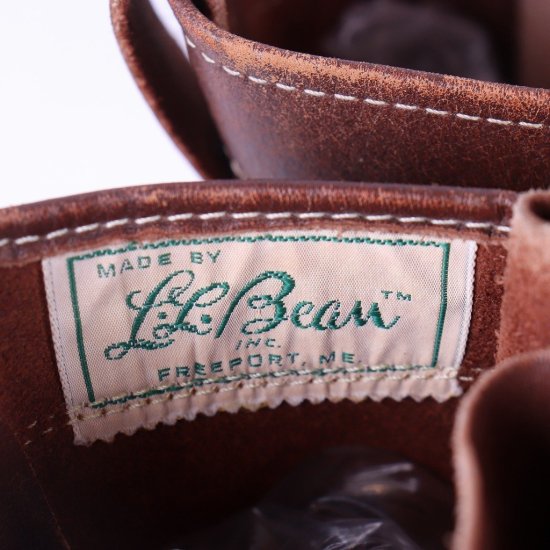 【中古】L.L.Bean（エルエルビーン）レディース(ビーンブーツ)ガムシュー【5N】筆記体タグ5ホール70's USA製ヴィンテージ茶bb708