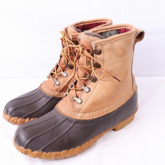 【中古】L.L.Bean(エルエルビーン)メンズ(ビーンブーツ)ガムシューゴアテックスGORE-TEX【9LGM/25.5cm前後】ヴィンテージUSA製茶bb765