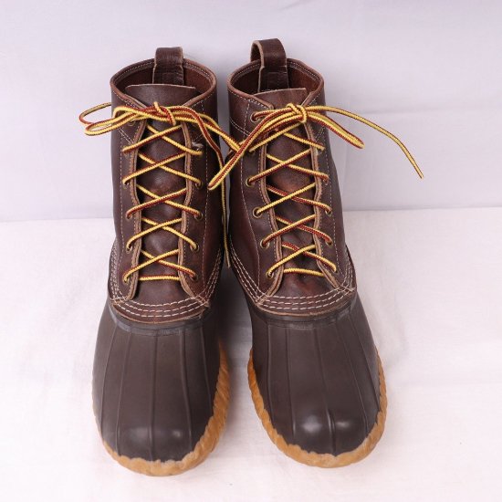 【中古】L.L.Bean(エルエルビーン)メンズ(ビーンブーツ)ガムシュー【9M/27.0cm位】80's位ヴィンテージ6ホールUSA製茶bb910