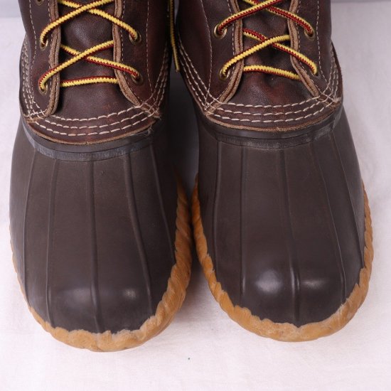 【中古】L.L.Bean(エルエルビーン)メンズ(ビーンブーツ)ガムシュー【9M/27.0cm位】80's位ヴィンテージ6ホールUSA製茶bb910