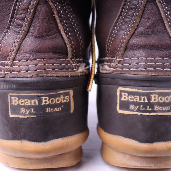 【中古】L.L.Bean(エルエルビーン)メンズ(ビーンブーツ)ガムシュー【9M/27.0cm位】80's位ヴィンテージ6ホールUSA製茶bb910