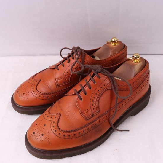 【中古】dr.martens(ドクターマーチン)メンズ5ホールウィングチップ【UK7】25.5cm26.0cmブラウン茶dm3840