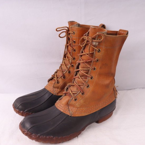 【中古】L.L.Bean(エルエルビーン)メンズ(ビーンブーツ)ガムシューハンティング80's-90's位アメリカ製【8M】USA製茶ブラウンbb853