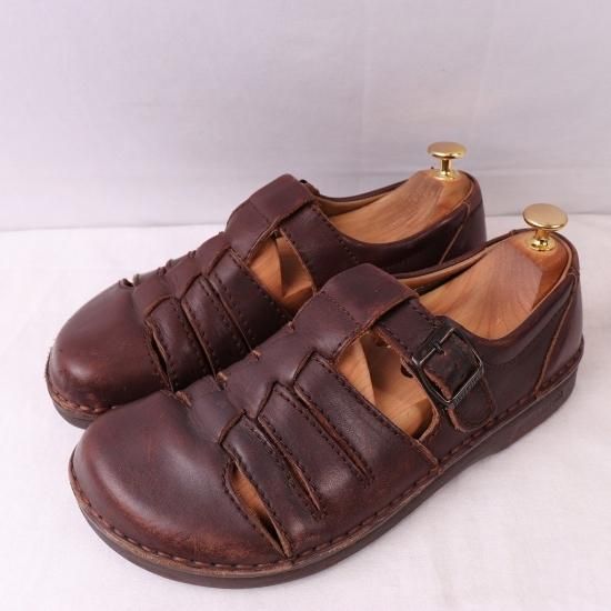 【中古】BIRKENSTOCK(ビルケンシュトック)メンズマディラMadeira廃盤モデル【40】26.0cm位ノーマル幅ストラップサンダルブラウン茶bk1902