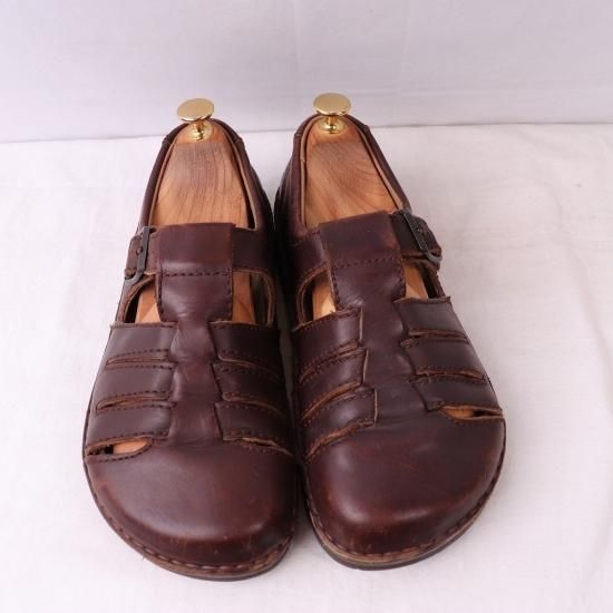 【中古】BIRKENSTOCK(ビルケンシュトック)メンズマディラMadeira廃盤モデル【40】26.0cm位ノーマル幅ストラップサンダルブラウン茶bk1902