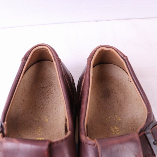 【中古】BIRKENSTOCK(ビルケンシュトック)メンズマディラMadeira廃盤モデル【40】26.0cm位ノーマル幅ストラップサンダルブラウン茶bk1902