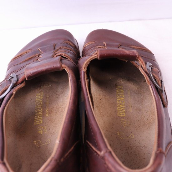 【中古】BIRKENSTOCK(ビルケンシュトック)メンズマディラMadeira廃盤モデル【40】26.0cm位ノーマル幅ストラップサンダルブラウン茶bk1902