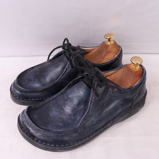 【中古】BIRKENSTOCK(ビルケンシュトック)メンズパサデナPasadena【39】25.0cm位ナロー幅レザーネイビー紺bk1858