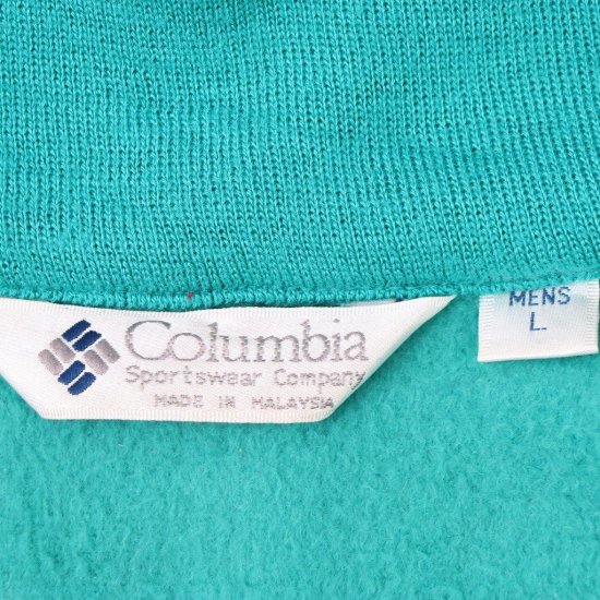 【中古】Columbia(コロンビア)レディースLアウトドアライトアウター90s90年代【フリースジャケット】緑赤紫(古着)nl94