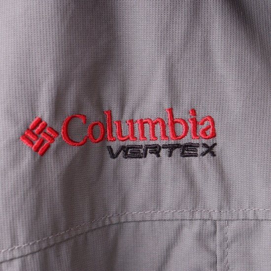 中古】Columbia(コロンビア)メンズMアウトドアジャケットマウンテンパーカーVERTEX90s90年代【ナイロンジャケット】赤黒グレー (古着)nl102