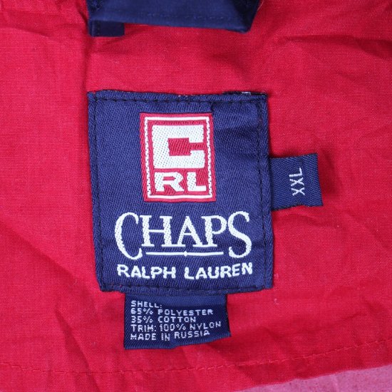 中古】(チャップス ラルフローレン)CHAPS RALPH LAURENメンズXXL【ナイロンジャケット】90sマウンテンパーカー【古着】赤nl93