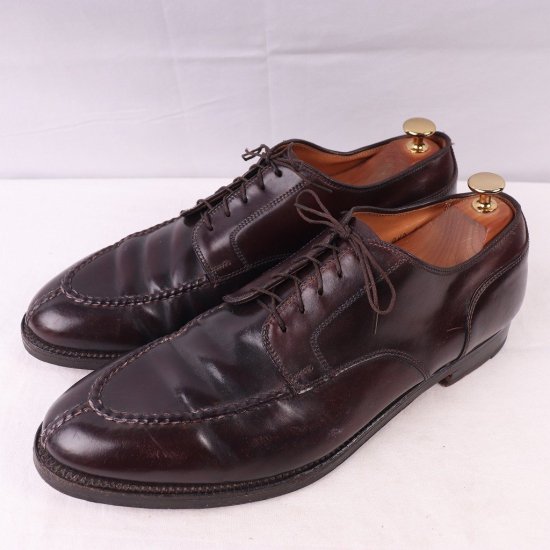 【中古】ALDEN(ブルックスオールデン)メンズレザーシューズコードバン(Norwegian Front Blucher Brooks  Brothers)ドレスシューズ1352【10 1/2 B/D】バーガンディds3194