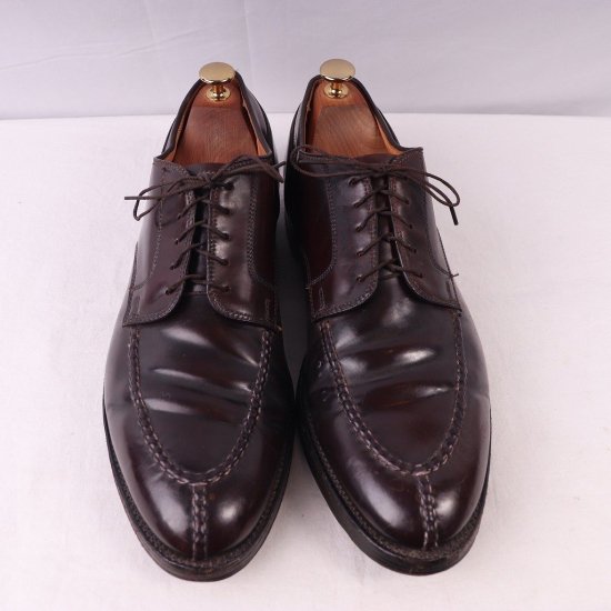 【中古】ALDEN(ブルックスオールデン)メンズレザーシューズコードバン(Norwegian Front Blucher Brooks  Brothers)ドレスシューズ1352【10 1/2 B/D】バーガンディds3194