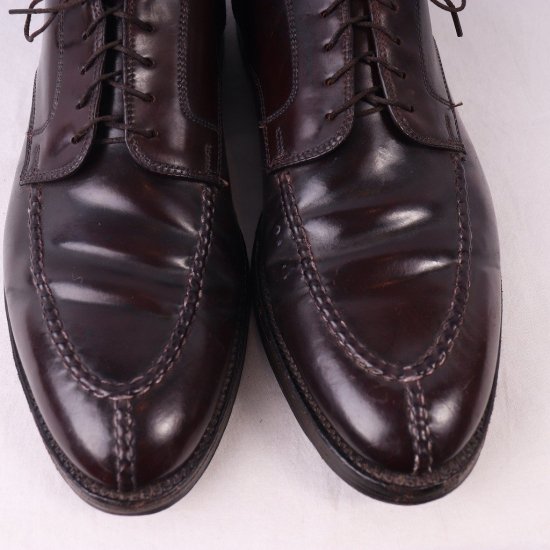 【中古】ALDEN(ブルックスオールデン)メンズレザーシューズコードバン(Norwegian Front Blucher Brooks  Brothers)ドレスシューズ1352【10 1/2 B/D】バーガンディds3194