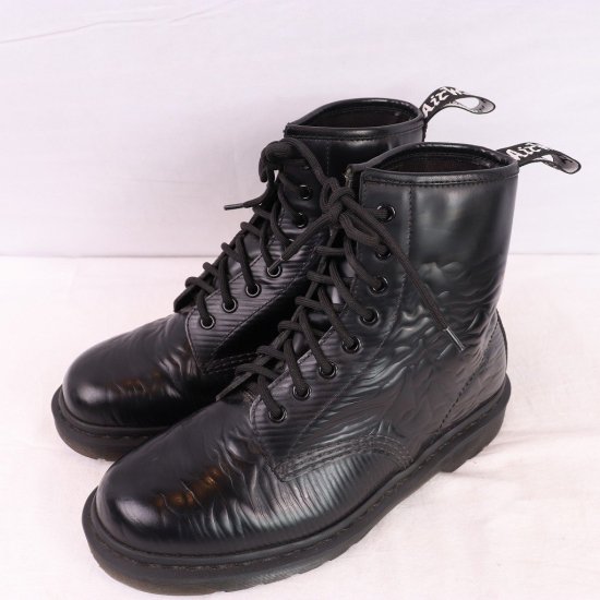 【中古】dr.martens(ドクターマーチン)メンズ8ホールUnknown  Pleasures【UK7】25.5cm-26.0cm黒ブラックdh4093