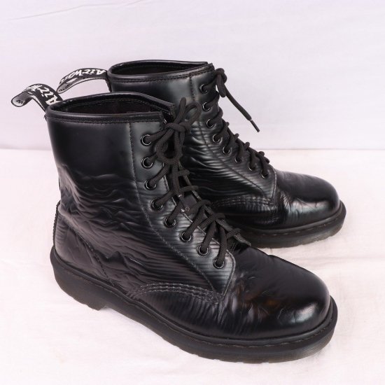 【中古】dr.martens(ドクターマーチン)メンズ8ホールUnknown  Pleasures【UK7】25.5cm-26.0cm黒ブラックdh4093