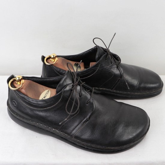 中古】BIRKENSTOCK(ビルケンシュトック)メンズフットプリンツFOOTPRINTS【44】28.5cm位ノーマル幅レザー黒bk1944