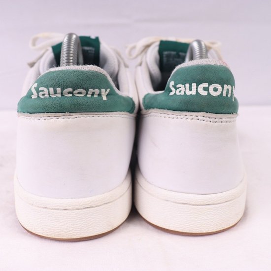 【中古】SAUCONY(サッカニー)メンズJAZZ COURT(ジャズコート)【26.0cm位】白ホワイト緑et1668