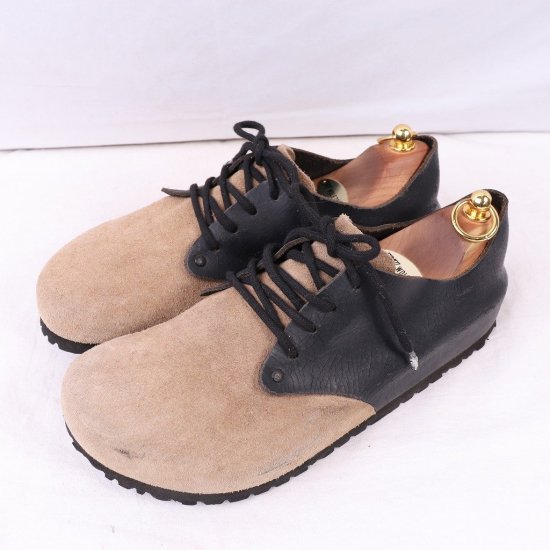 【中古】BIRKENSTOCK(ビルケンシュトック)メンズモンタナmontana【42】27.0cm位ノーマル幅レザーベージュブラックbk1955