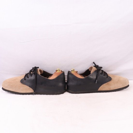 【中古】BIRKENSTOCK(ビルケンシュトック)メンズモンタナmontana【42】27.0cm位ノーマル幅レザーベージュブラックbk1955