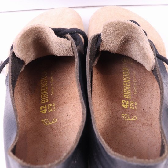 【中古】BIRKENSTOCK(ビルケンシュトック)メンズモンタナmontana【42】27.0cm位ノーマル幅レザーベージュブラックbk1955