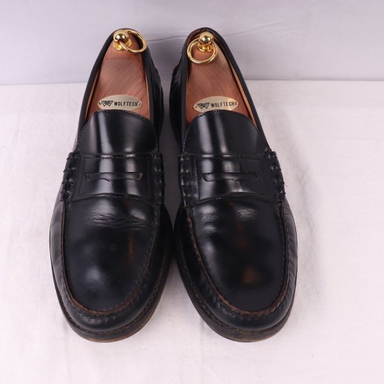 【中古】Paraboot(パラブーツ)メンズレザシューズ(COLUMBIA)ペニーローファーコインローファーコロンビアスペイン製【8  1/2】フランス製ドレスシューズds3436