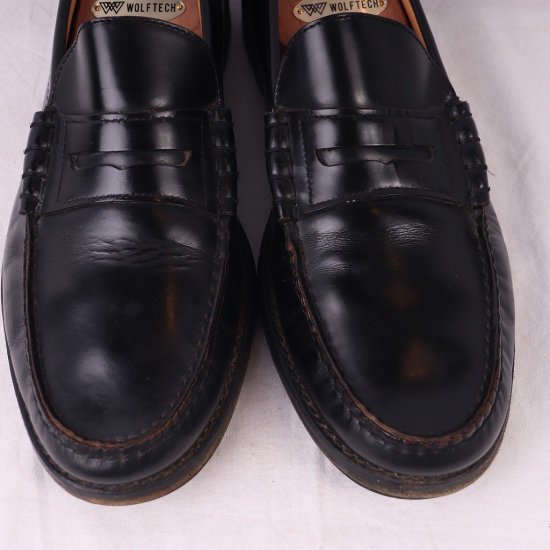 【中古】Paraboot(パラブーツ)メンズレザシューズ(COLUMBIA)ペニーローファーコインローファーコロンビアスペイン製【8  1/2】フランス製ドレスシューズds3436