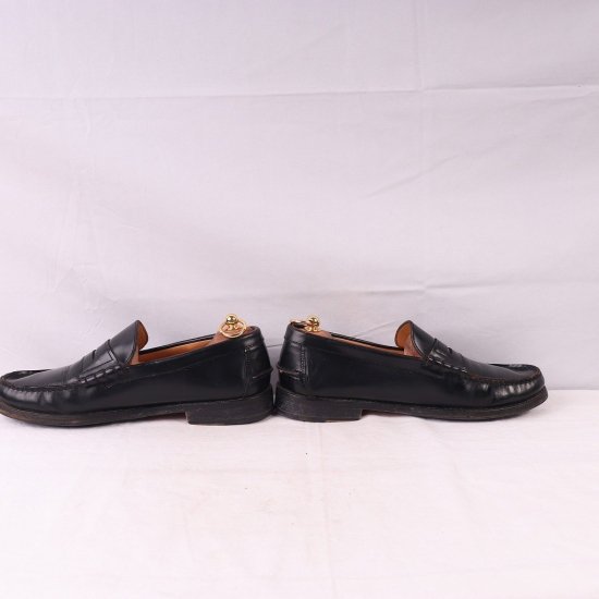 【中古】Paraboot(パラブーツ)メンズレザシューズ(COLUMBIA)ペニーローファーコインローファーコロンビアスペイン製【8  1/2】フランス製ドレスシューズds3436