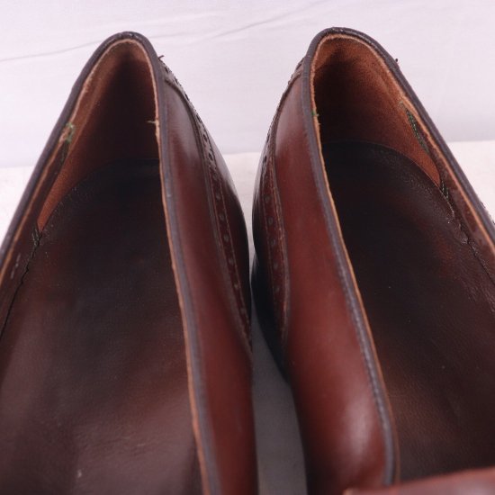 中古】Florsheim(フローシャイム)メンズレザーシューズインペリアル(ウイングチップ)キルトタッセルローファーヴィンテージ【9  1/2D】ブラウンds3526