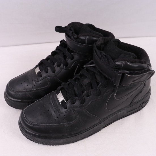 中古】NIKE(ナイキ)メンズAIR FORCE 1 LOW '07 MID(エアフォース1 07ミッド)【25.0cm】黒オールブラックxx8250