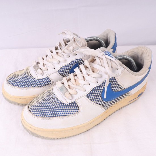 中古】NIKE(ナイキ)メンズAIR FORCE 1 LOW(エアフォース1ロウ)【27.5cm】メッシュアッパー 白コバルトブルーxx8290